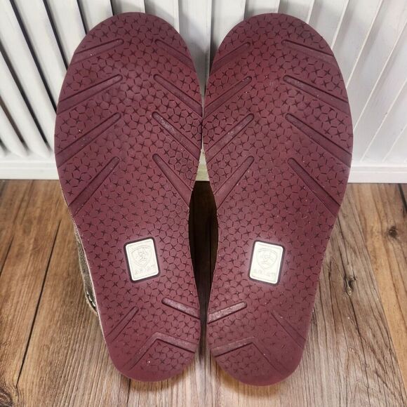 Ariat Cruiser Womens Sz 6B Brown Canvas Buffalo Moc Toe Distressed Loafer Shoes - Picture 7 of 10